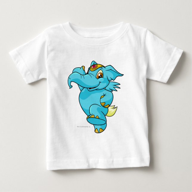 Elephante Blau Baby T-shirt (Vorderseite)