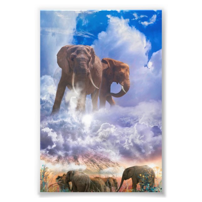 ELEPHANTE GEBIETE DES Kilimanjaro Fotodruck (Vorne)