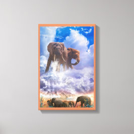 ELEPHANTE GEBIETE DES Kilimanjaro Leinwanddruck