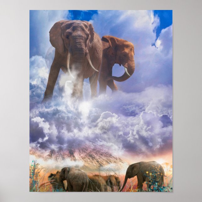 ELEPHANTE GEBIETE DES Kilimanjaro Poster (Vorne)