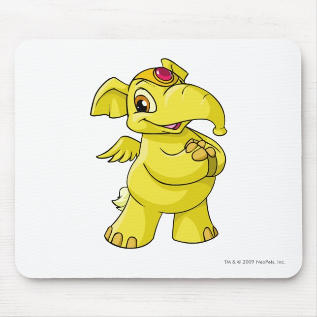 Elephante Gelb Mousepad (Vorne)