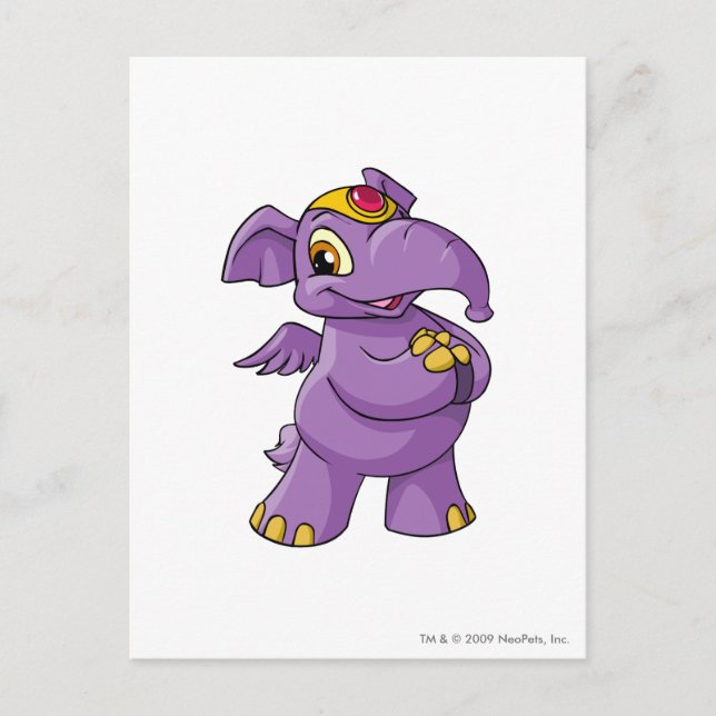 Elephante Lila Postkarte (Vorderseite)