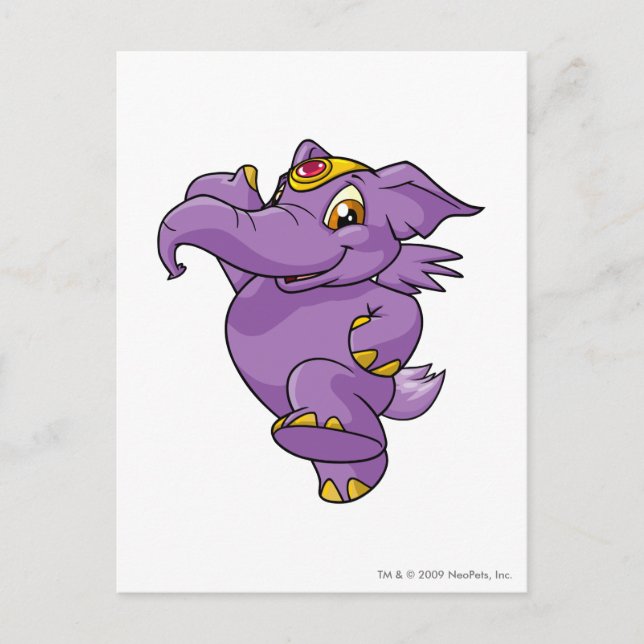 Elephante Lila Postkarte (Vorderseite)