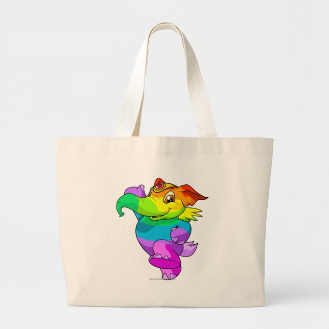 Elephante Regenbogen Jumbo Stoffbeutel (Vorne)