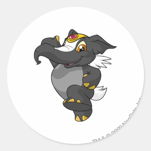 Elephante Skunk Runder Aufkleber (Vorderseite)
