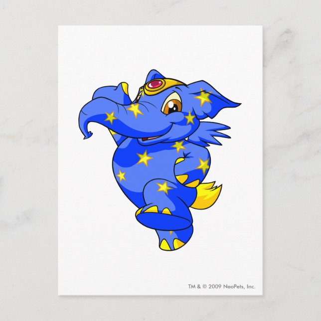 Elephante Starry Postkarte (Vorderseite)