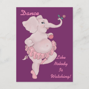 Elephantina Ballerina Postkarte