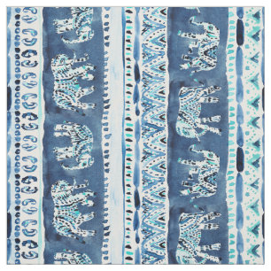 ELEPHANTING Indigo-Elefant Stammes- Stoff
