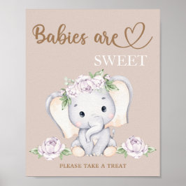 Elephantische Babydusche Die Babys sind süß und ne Poster