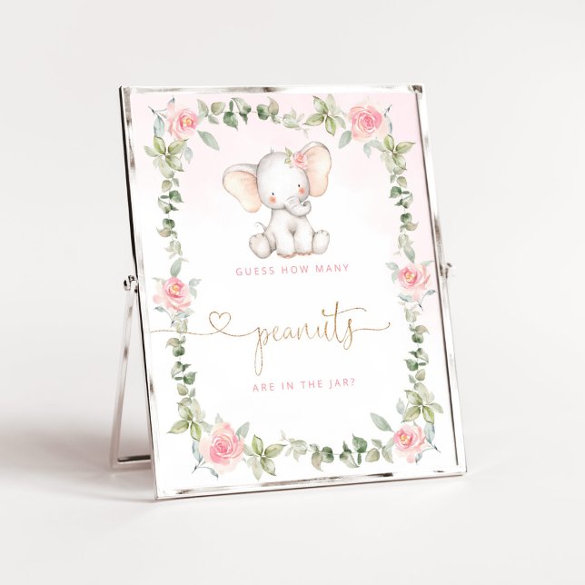 Elephantische Rosa Sage wie viele Erdnüsse Poster (Von Creator hochgeladen)