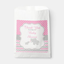 Elephantisches Pink und Graues Baby Dusche Party