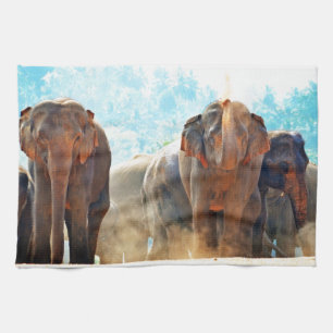 Elephants Animals Safari Destiny Peace Liebe Küchentuch