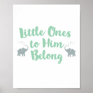 Elephants Christian Nursery Poster   Mention