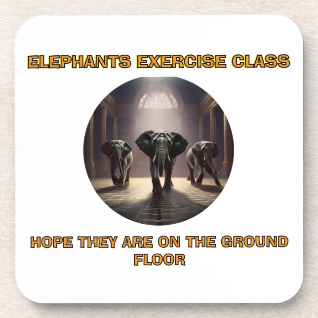 Elephants Dance Class Getränkeuntersetzer (Vorderseite)