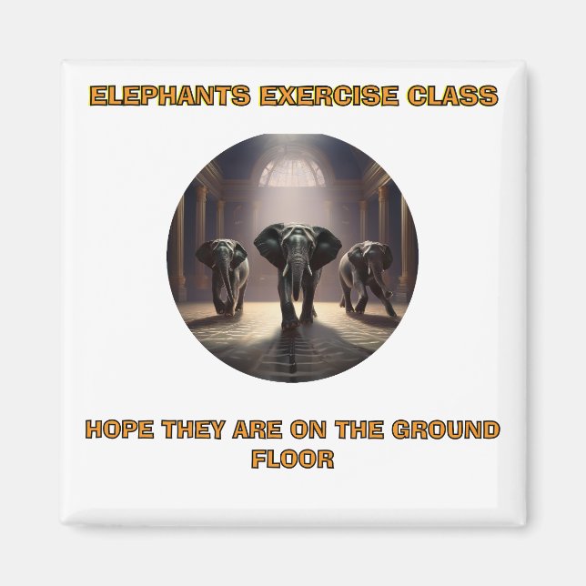 Elephants Dance Class Magnet (Vorne)