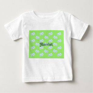 Eléphants dans l'herbe t-shirt bébé