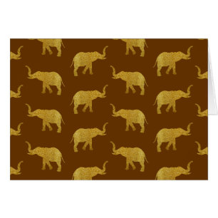 Eléphants de trompette d'or