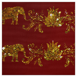 Éléphants et tissu de Lotus