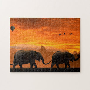 Elephants Familie Jigsaw Puzzle