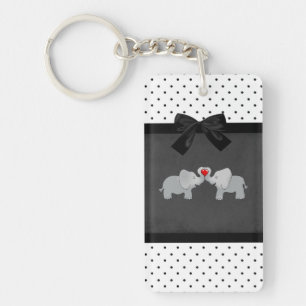 Éléphants Mignons Adorables,Points noirs et blancs