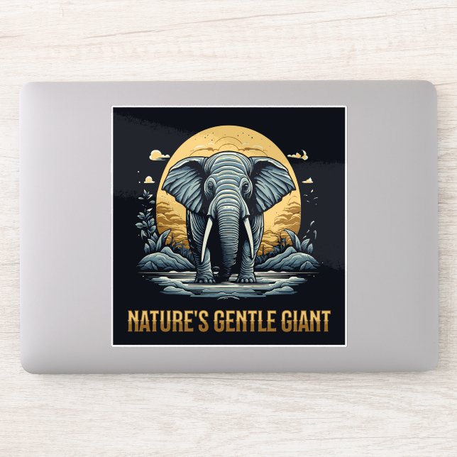 Elephants Nature's Gentle Giant Aufkleber (Computer)