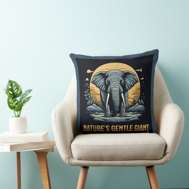 Elephants Nature's Gentle Giant Kissen (Stuhl )