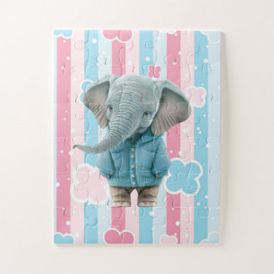 Éléphants Puzzles de Couleurs Pastel Mignonnes