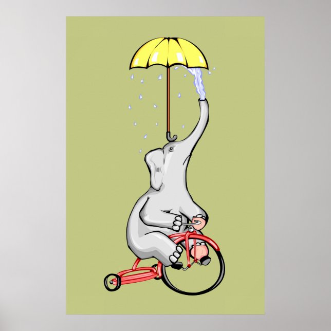 Elephants Ride Interstellar Trikes Poster (Vorne)