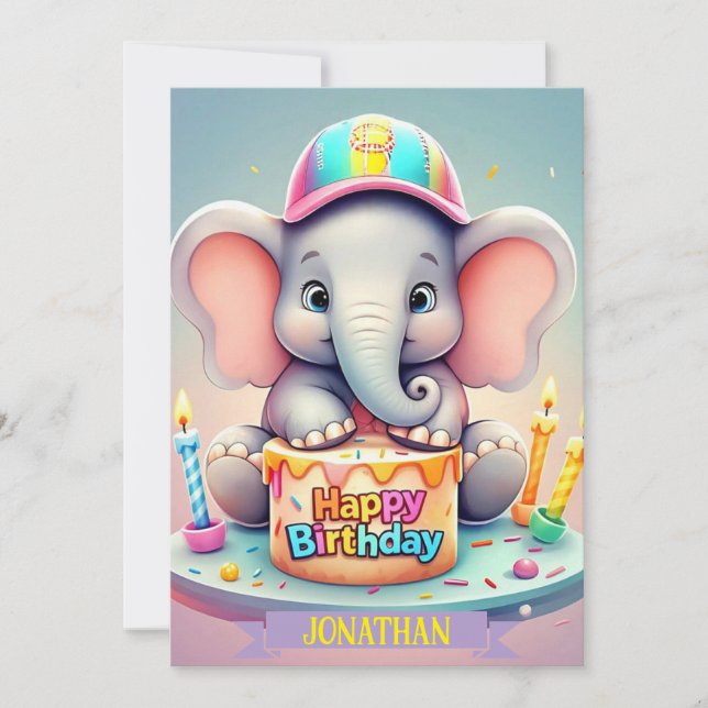 " ELEPHANTS SCHNELLFEIERSCHAFT " EINLADUNG (Vorderseite)