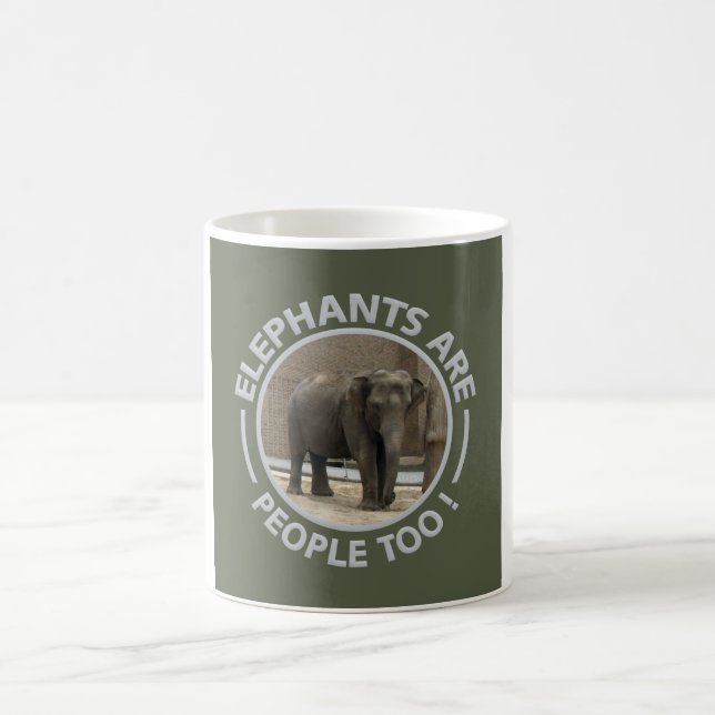 ELEPHANTS-Tasse - wählen Sie Stil & Farbe Kaffeetasse (Mittel)