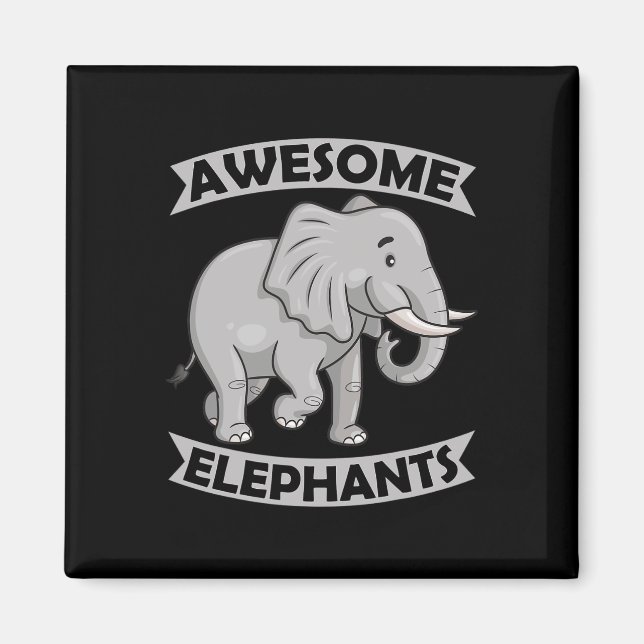 Elephants Zoo Circus Fun Elephant Konservativ Magnet (Vorne)