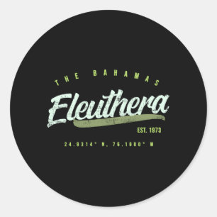 Eleuthera Bahamas Runder Aufkleber