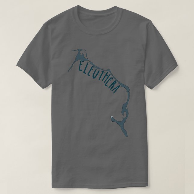 eleuthera map w Island School heart T-Shirt (Design vorne)