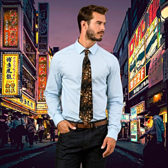 Elevante Eleganz: Japanische Herbstgeburtssendunge Krawatte (Von Creator hochgeladen)