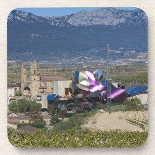 Elevated town view and Hotel Marques de Riscal Untersetzer