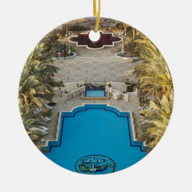 Elevated view Herods Palace Hotel swimming pool Keramikornament (Vorne)
