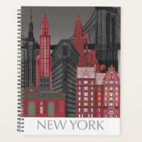 Élévations de New York par nuit - Rouge