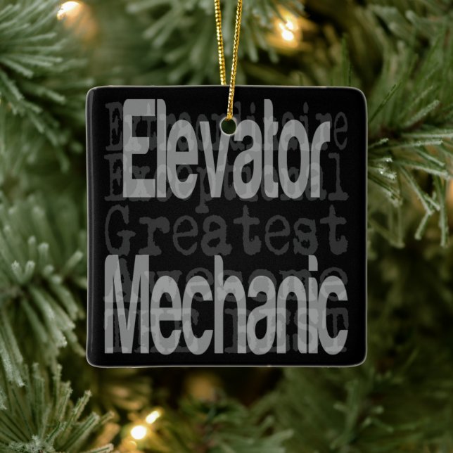 Elevator Mechanic Extraordinaire Keramikornament (Baum)