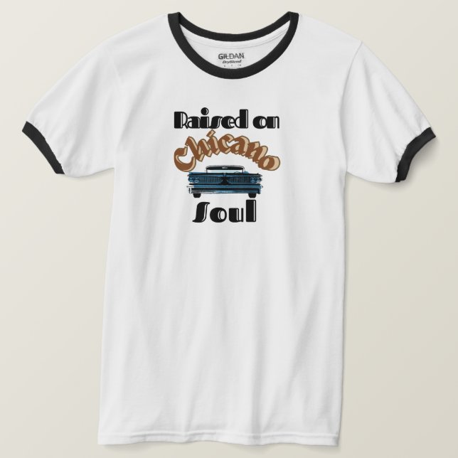 Élevé sur le T-shirt Chicano Soul (Design devant)