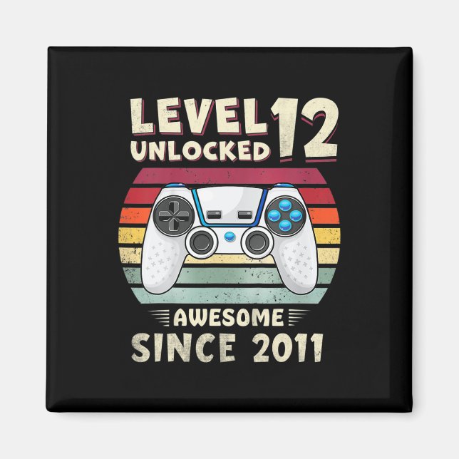 Eleven 11yr Bday Boy Funny Gamer 11th 11 Year Old  Magnet (Vorne)