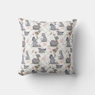 "Eleze Elephant & Polka Hen" Boganhues Kissen