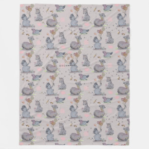 "Eleze Elephant & Polka Hen" Fleecedecke