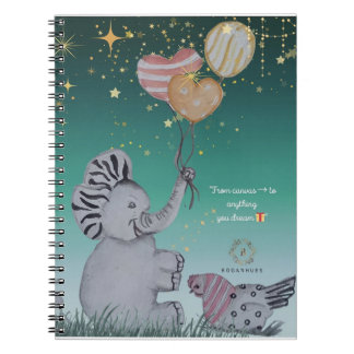 "Eleze Elephant & Polka Hen" Housse de Carnet rêvé