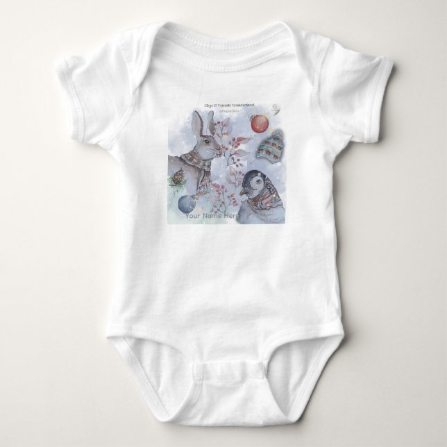 "Eleze & Friends Wonderland" Boganhues  Baby Strampler (Vorderseite)