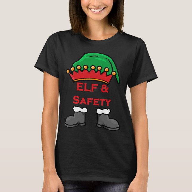 Elf And Safety, Funny Health &amp; Safety Elf Long T-Shirt (Vorderseite)