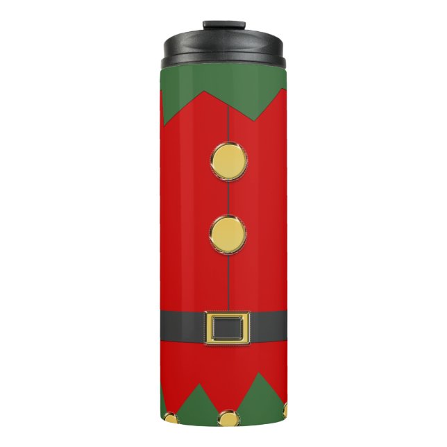 Elf Anzug Weihnachten Thermosbecher (Vorderseite)