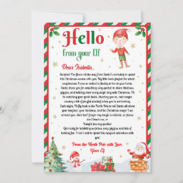 Elf Arrival Letter Hello From Your Elf Elf Notes  Einladung