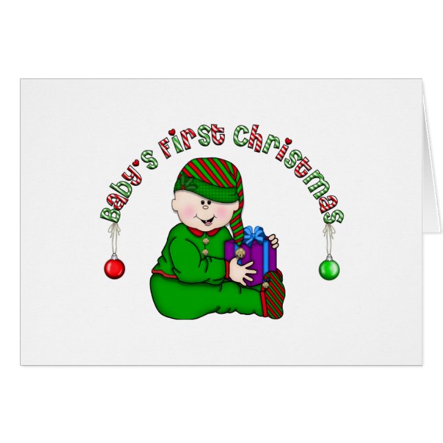 Elf Baby White First Christmas Tshirts et cadeaux (Devant horizontal)
