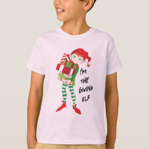 Elf Basic Kid's Unisex Holiday Elf T - Shirt geben