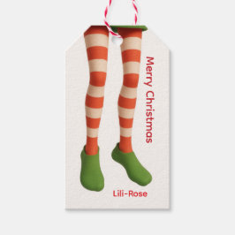 Elf-Bein-Weihnachts-Geschenkanhänger | Nordpol-Fei Geschenkanhänger